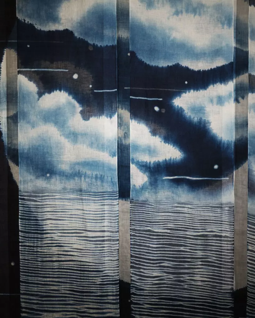 Norens Tapestry “Moon Boat” | Dyeing | Kogei Art KYOTO