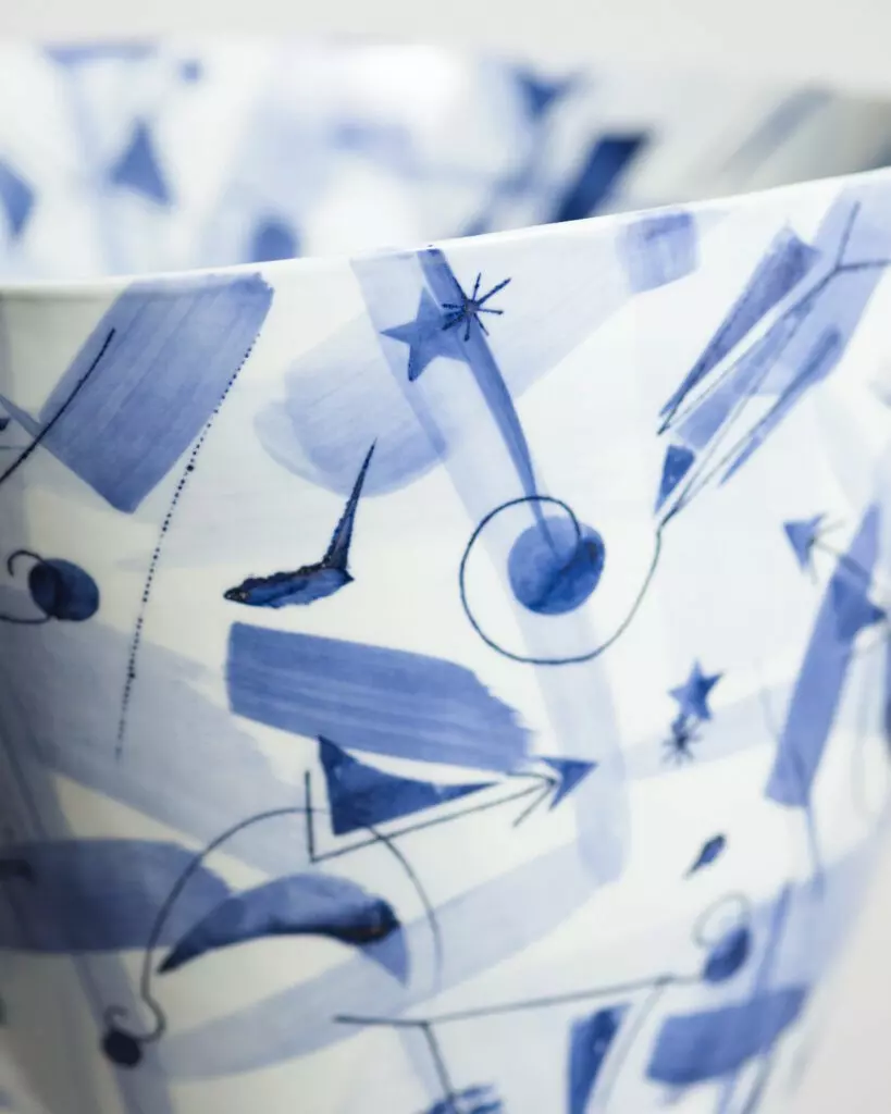 Blue Cobalt Flower Vase