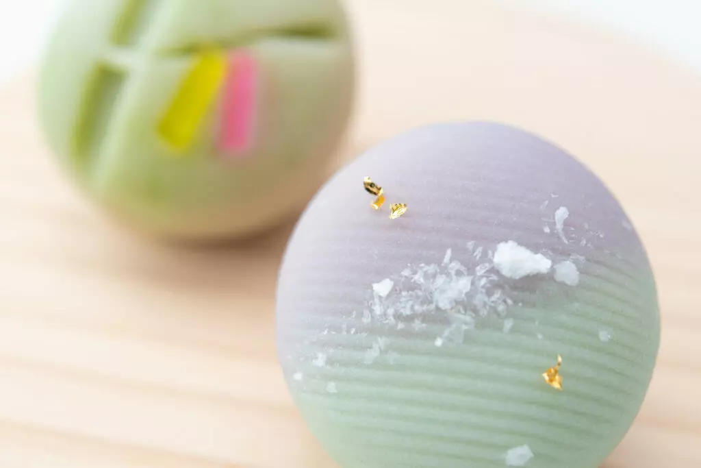 Tanabata Wagashi - Milky Way, bamboo leaves, strips of paper