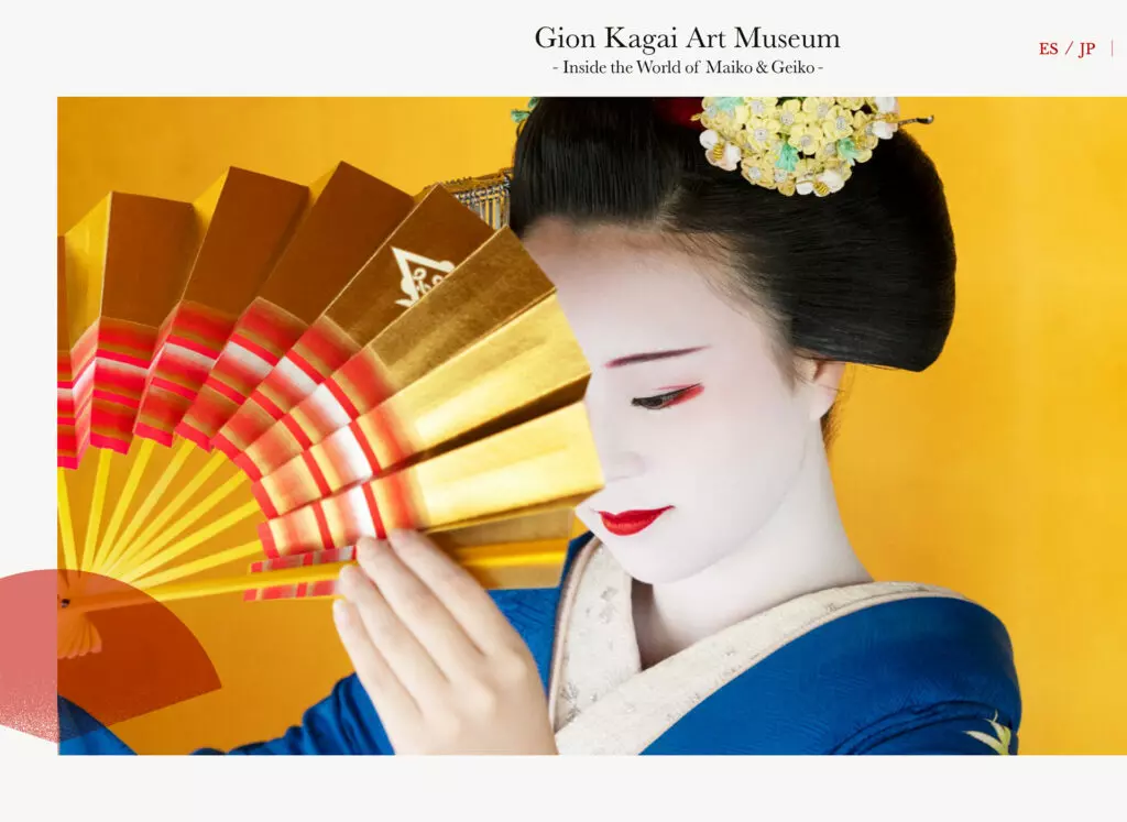 Scrennshot: website of The Gion kagai Art Museum