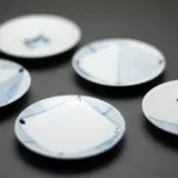 Small Plates with Inlaid Line and Cobalt Pattern(set of 5) by Ryozo Shibata @Kogei Art KYOTO -Life-