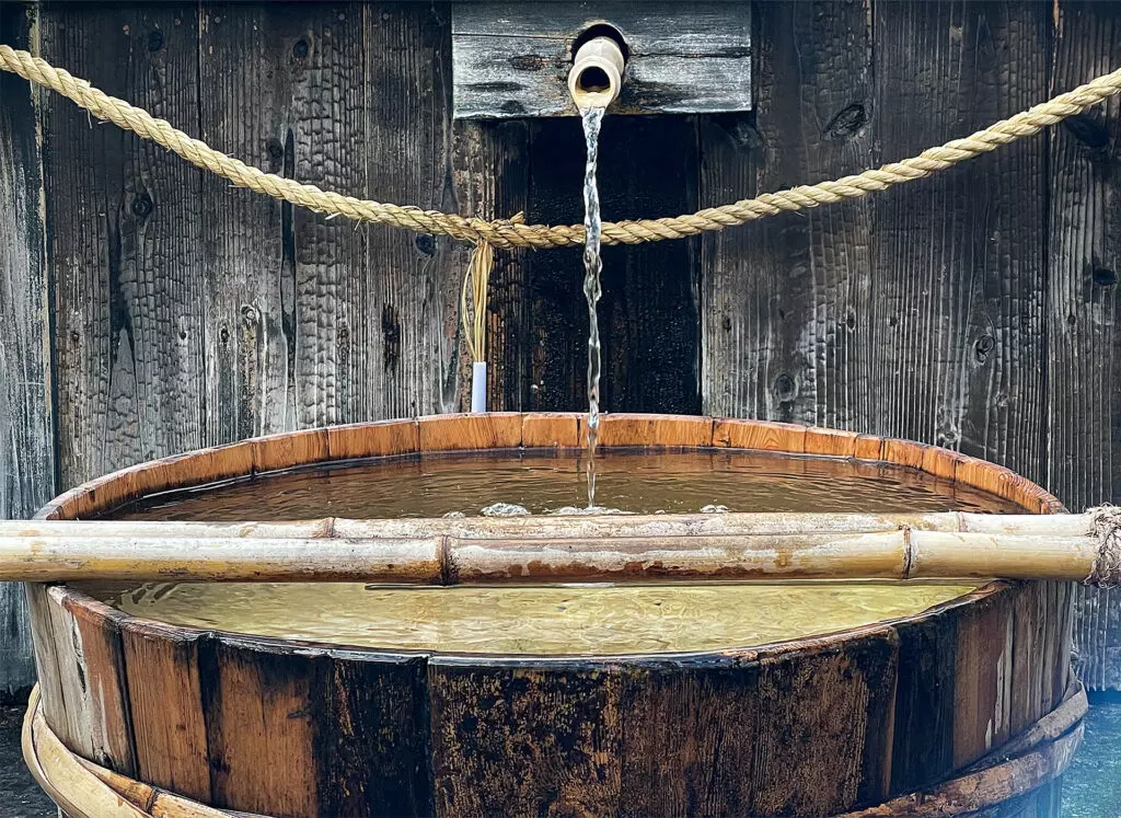 The spring water of Fushimi (at the Gekkeikan Okura sake Museum)