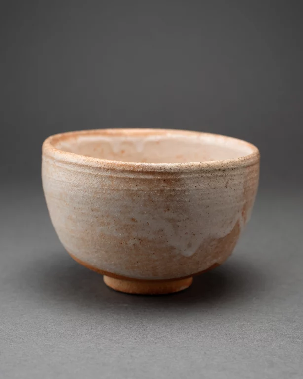 Makimasa Imai Red Shino Matcha tea bowl