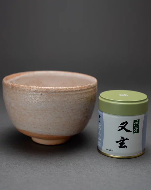 Makimasa Imai Red Shino Matcha tea bowl