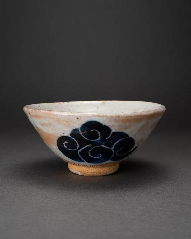 Makimasa Imai Blue Cloud Shino Matcha tea bowl