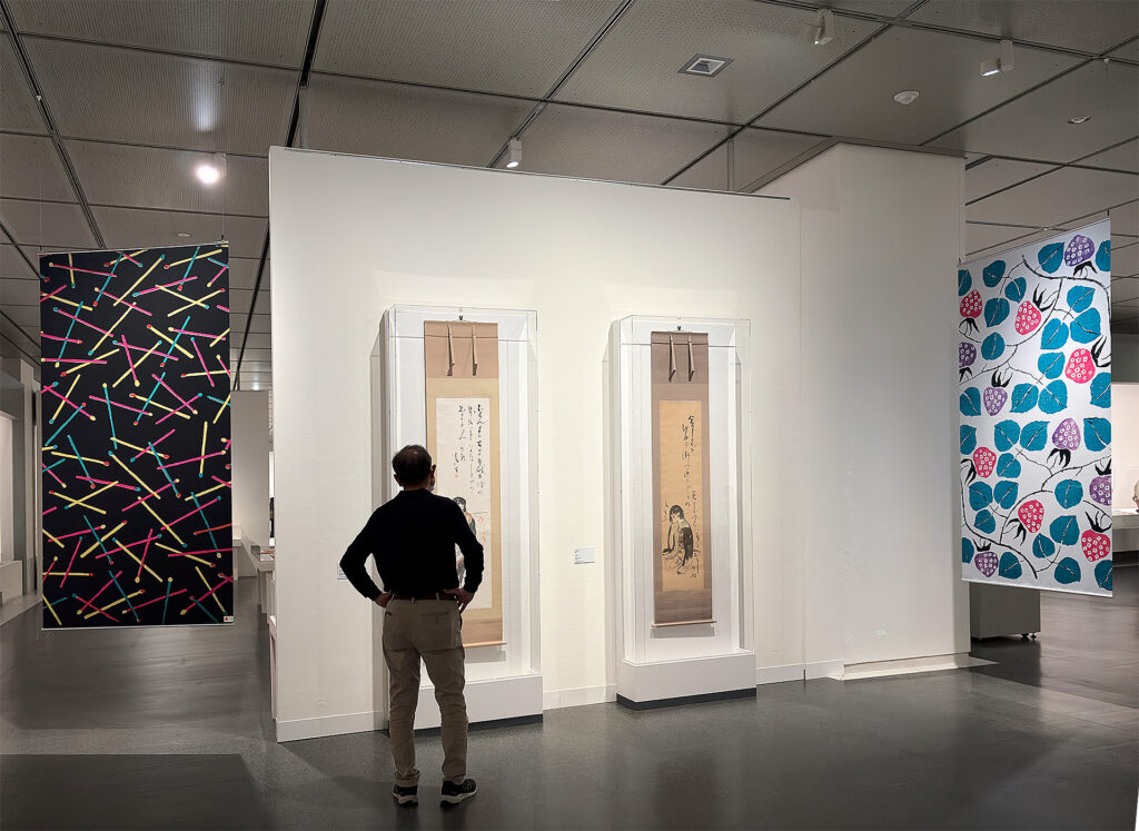 Additional gallery view with design works and scrolls