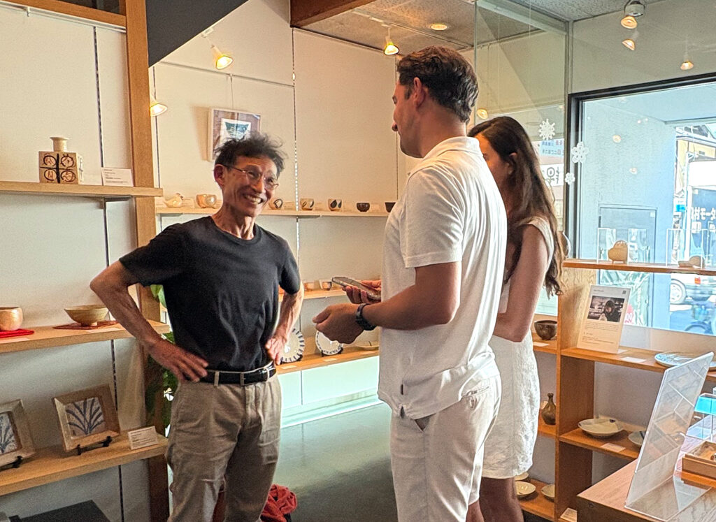 Aira Ghattas, Haitham Ghattas, Ryozo Shibata, and our representative — four people brought together by a single enquiry and twenty years of quiet devotion.
